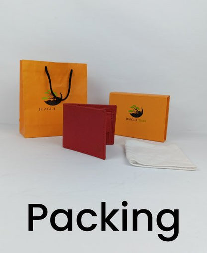 Jungle Tree Red Leather Wallet