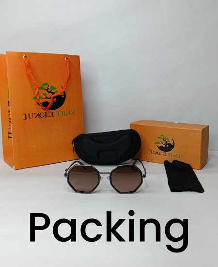Jungle Tree Hexagonal Matlick Sunglasses-JT07