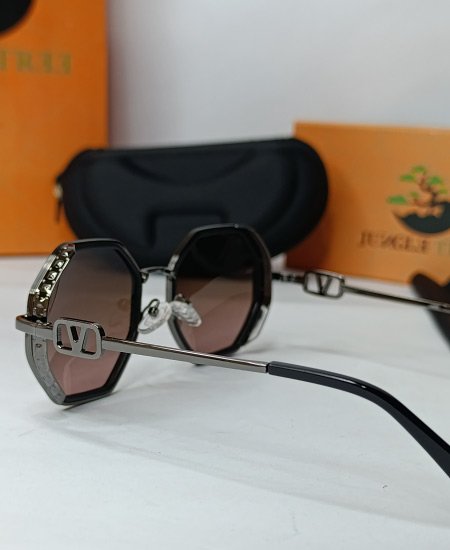 Jungle Tree Hexagonal Matlick Sunglasses-JT07