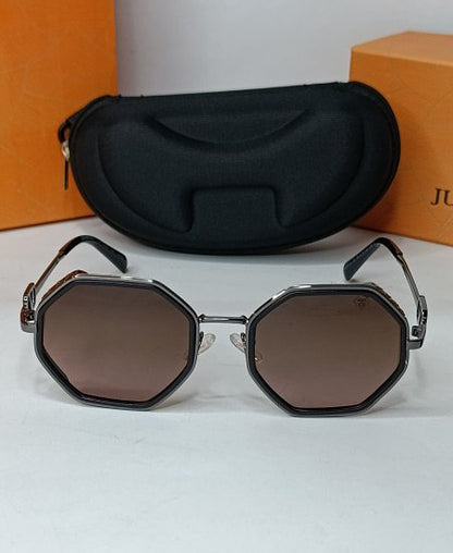 Jungle Tree Hexagonal Matlick Sunglasses-JT07