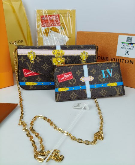LV Ladies Hand Carry 3Pc Brown