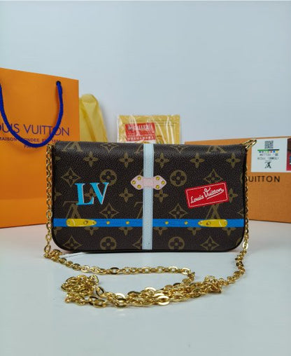LV Ladies Hand Carry 3Pc Brown