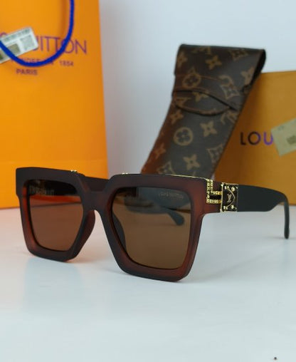 1.1 Louis V Millionaire Sunglasses Mate Brown