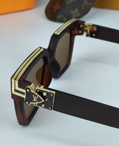 1.1 Louis V Millionaire Sunglasses Mate Brown