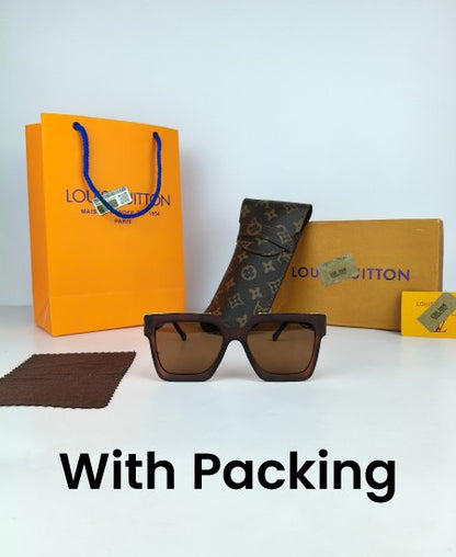 1.1 Louis V Millionaire Sunglasses Mate Brown
