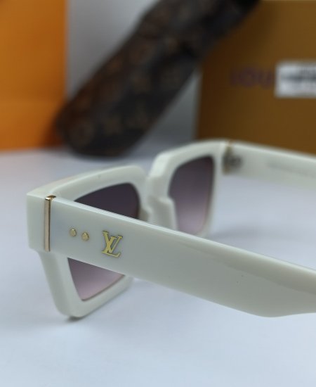 LV Monogram Square White Sunglasses