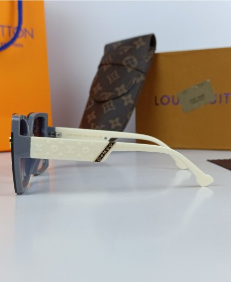 LV Sunglasses Oversize Gray White LV034