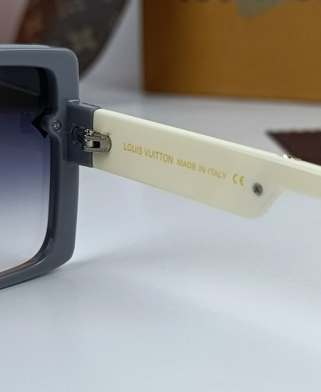 LV Sunglasses Oversize Gray White LV034