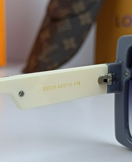 LV Sunglasses Oversize Gray White LV034