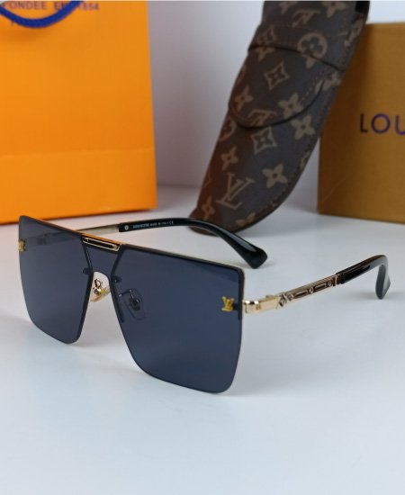 LV Sunglasses Shield Golden Black LV031