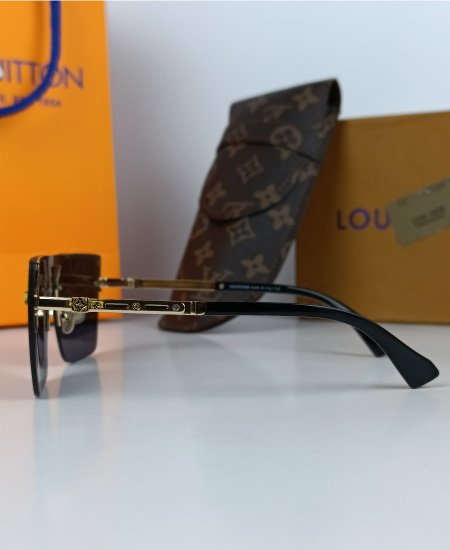 LV Sunglasses Shield Golden Black LV031