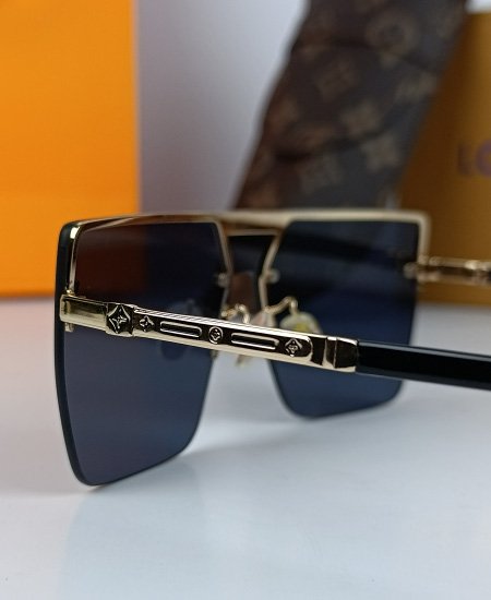 LV Sunglasses Shield Golden Black LV031