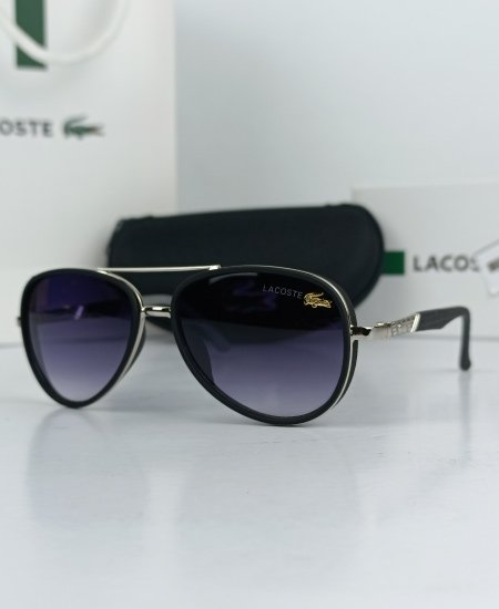 Lacoste Aviator Sunglasses Silver Lac024