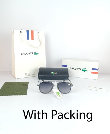 Lacoste Sunglasses Black Aviator Lac071