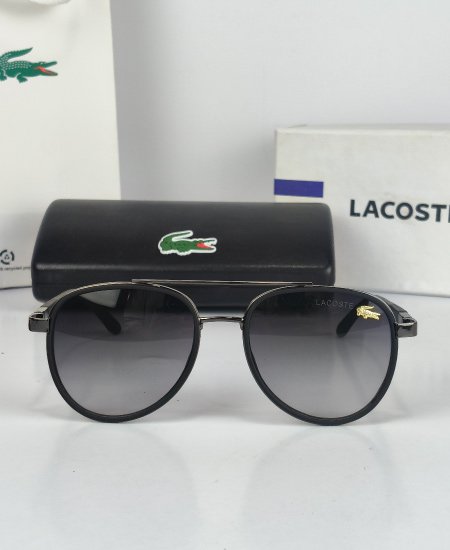 Lacoste Sunglasses Black Sami-Aviator Lac073