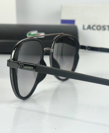 Lacoste Sunglasses Black Sami-Aviator Lac073