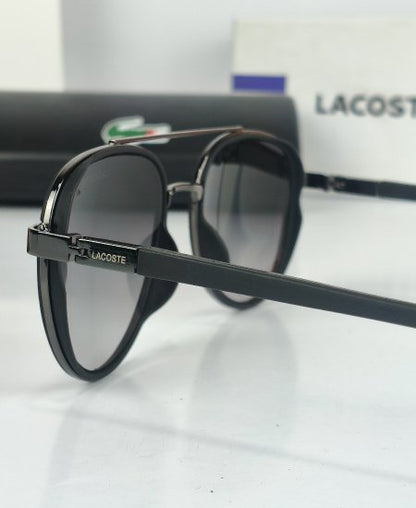 Lacoste Sunglasses Black Sami-Aviator Lac073