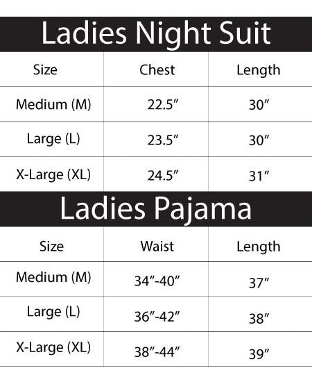 Zara Ladies Night Suit Red Star