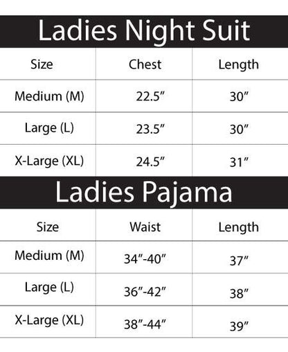 Zara Ladies Night Suit Blue Flaura