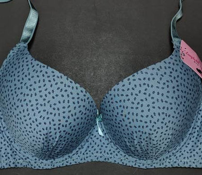 Little Leaves Pushup Bra Blue 44