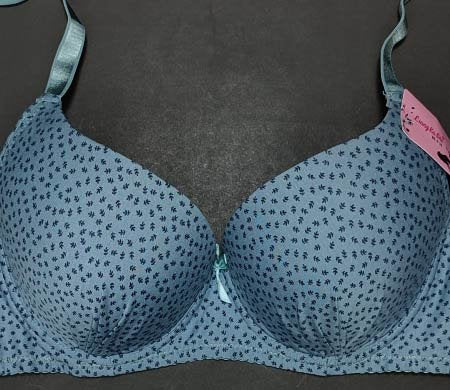 Little Leaves Pushup Bra Blue 44