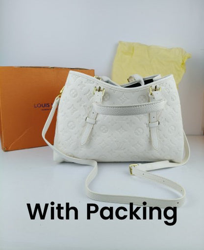Louis Vuitton White Tote Handbag