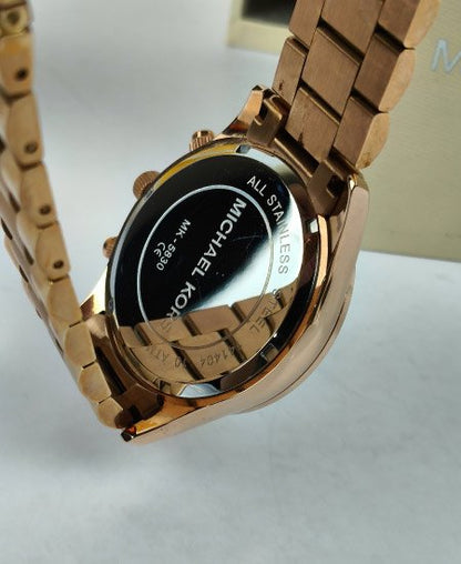 Michael Kors Layton Pave Dial Rose Gold-Tone Watch MK5946
