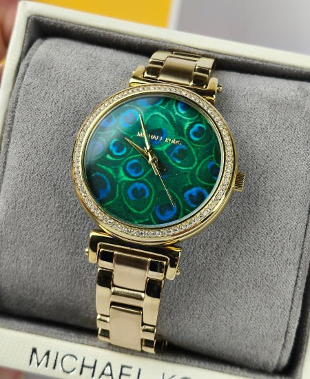 Michael Kors Peacock Motif Dial Watch MK3946