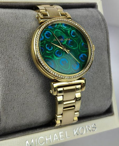 Michael Kors Peacock Motif Dial Watch MK3946