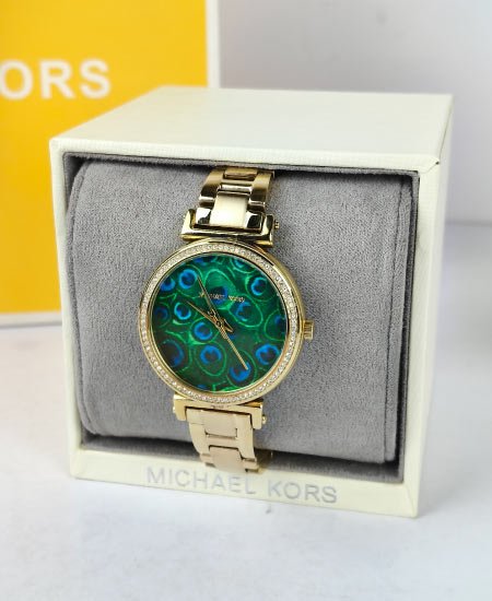 Michael Kors Peacock Motif Dial Watch MK3946