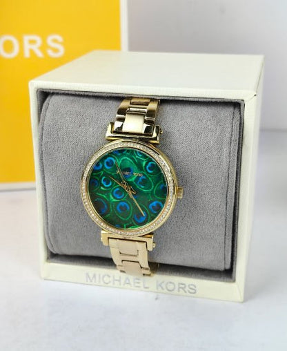 Michael Kors Peacock Motif Dial Watch MK3946