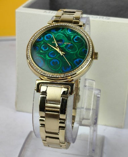 Michael Kors Peacock Motif Dial Watch MK3946