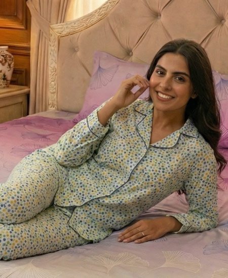 Multi Polka Dots Night Suit Zara Women's