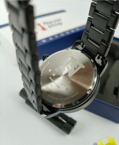 Never Stop Black Red Wheel Men's Watch