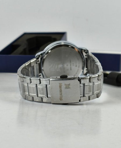 Never Stop Silver Yellow Wheel Men's Watch