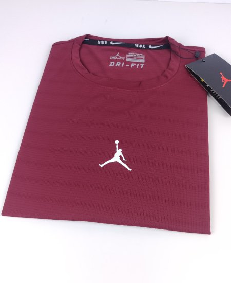 Nike Jordan T-Shirts Dri Fit Mehroon
