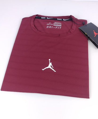 Nike Jordan T-Shirts Dri Fit Mehroon