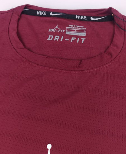 Nike Jordan T-Shirts Dri Fit Mehroon