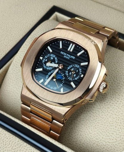 PATEK PHILIPPE Watch 5740-1G Nautilus Black Dial Rose Gold