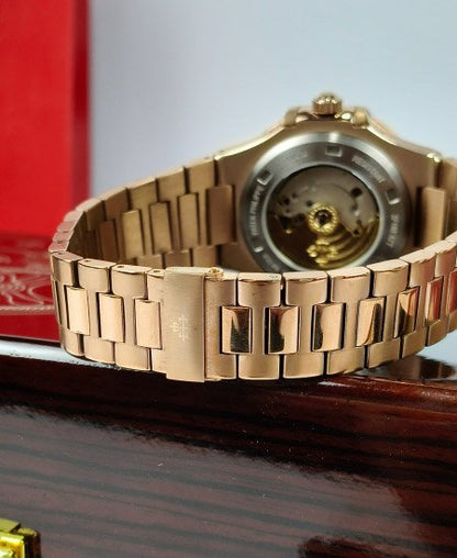 PATEK PHILIPPE Watch 5740-1G Nautilus Black Dial Rose Gold