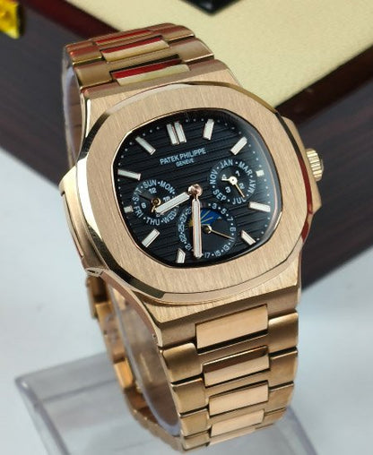 PATEK PHILIPPE Watch 5740-1G Nautilus Black Dial Rose Gold