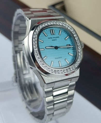 PATEK PHILIPPE Watch NAUTILUS DIMONDS TIFFANY & Co Blue Dial Limited Edition Watch