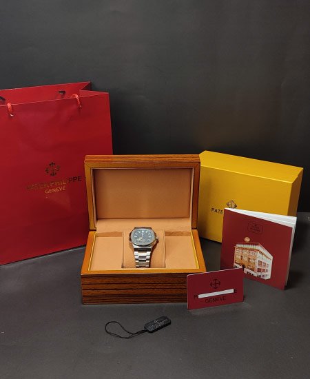 PATEK PHLIPE Nautilus Silver Skeleton Black Dail Watch