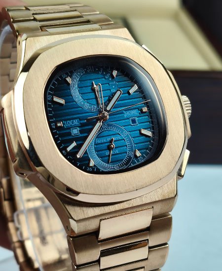 Patek Philippe Nautilus 5990-R-001 Rose gold Blue Watch