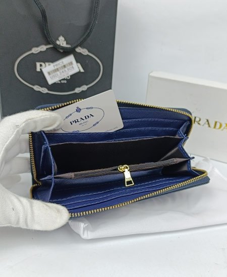 Prada Ladies Wallet Blue