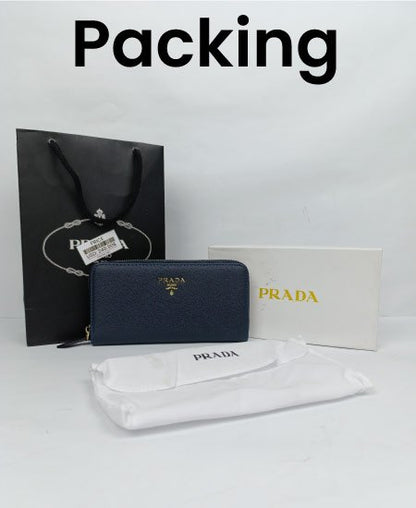 Prada Ladies Wallet Blue