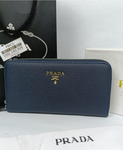 Prada Ladies Wallet Blue
