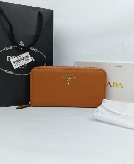Prada Ladies Wallet Brown