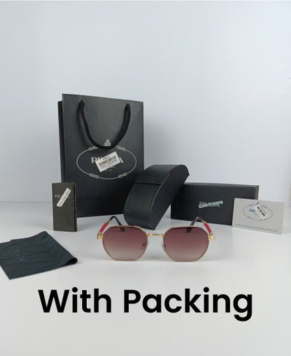 Prada Sunglasses Golden Red Hex 021