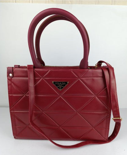Prada Tote Mehroon Handbag